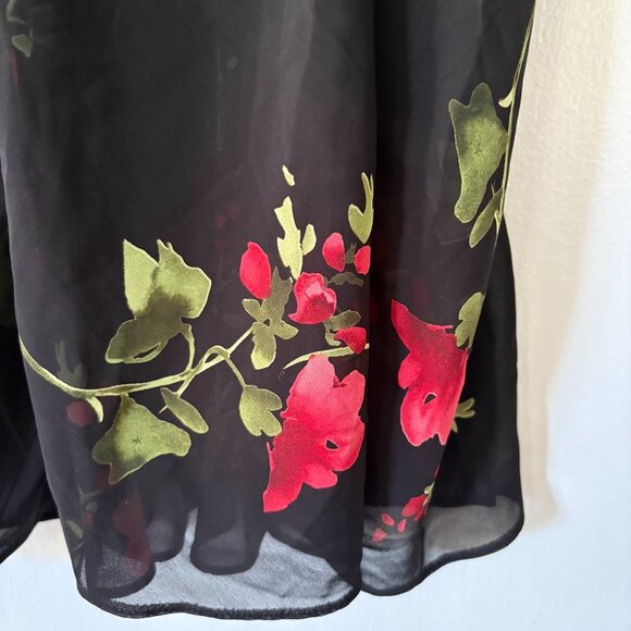 The Lingerie Collection Black Floral Slip Dress - Picture 4 of 7